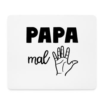 Papa mal Fünf Vater - Mousepad (Querformat) - Weiß - Vorne