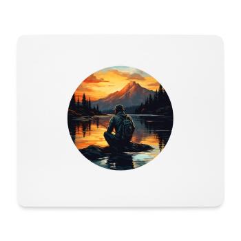 Édition Pêcheur - Tapis de souris (format paysage) - blanc - Devant