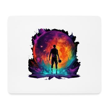 Joueur de basket-ball en design d’art pour les fans de sport - Tapis de souris (format paysage) - blanc - Devant