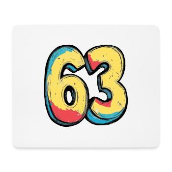 63 Number Comic - Mouse Pad (horizontal) - white - Front