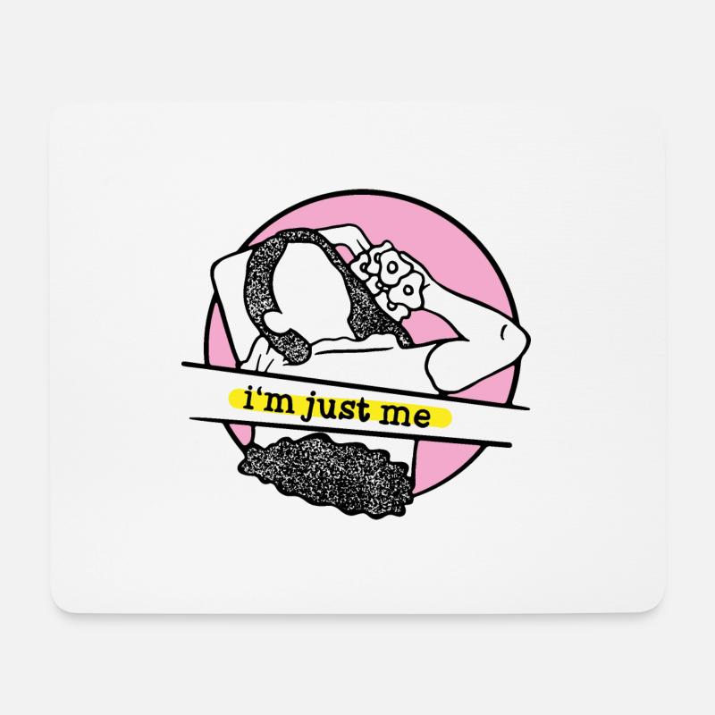 Im just me - Mouse Pad (horizontal) - white