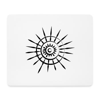Sun art circle symbol star gift sun - Mouse Pad (horizontal) - white - Front