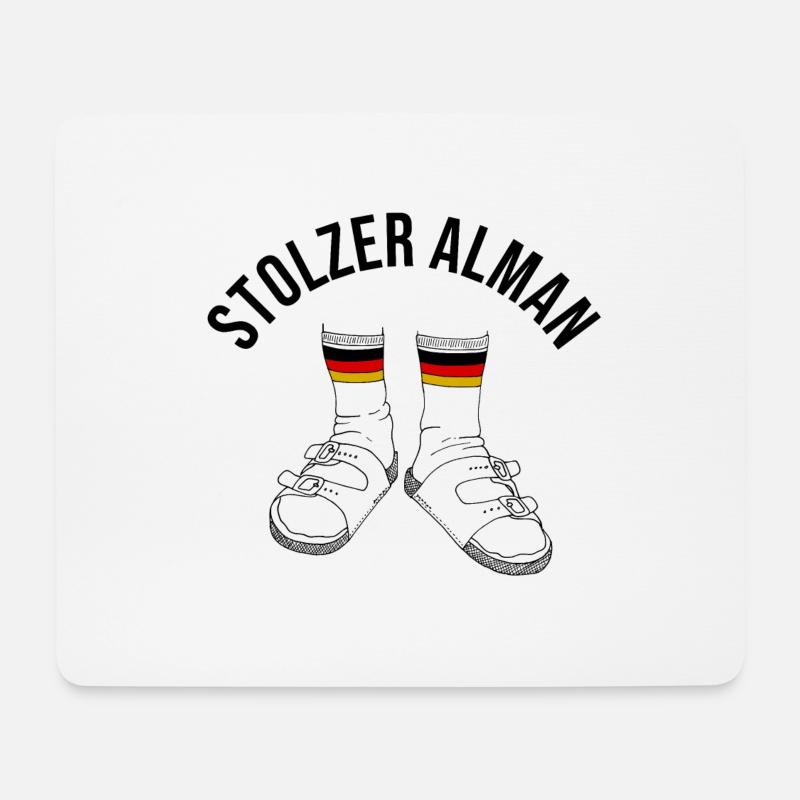 Stolzer Alman - Mousepad (Querformat) - Weiß