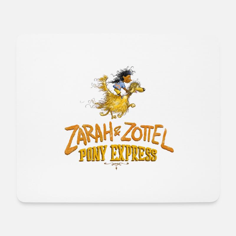 Zarah und Zottel Pony Express - Mousepad (Querformat) - Weiß