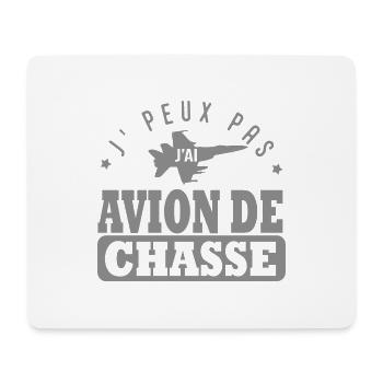 J'peux pas j'ai avion de chasse pilote militaire - Tapis de souris (format paysage) - blanc - Devant