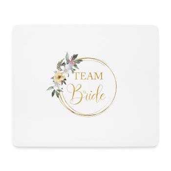 Équipe Bride! Couronne de fleurs personnalisable - Tapis de souris (format paysage) - blanc - Devant