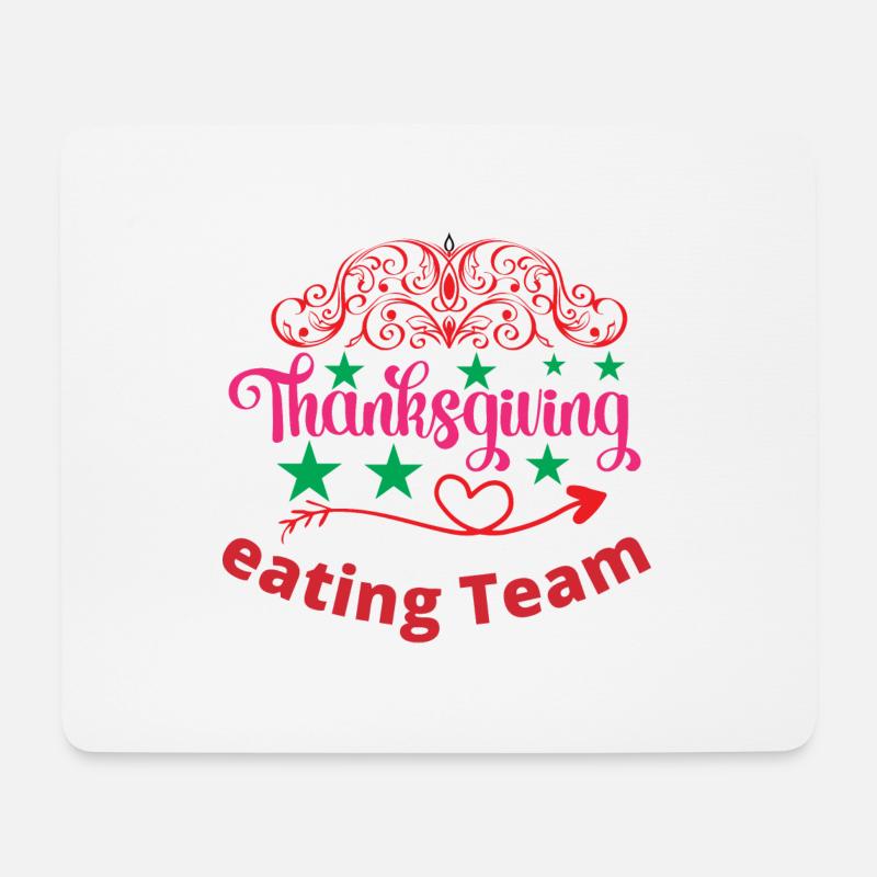 Thanksgiving Eating Team - Mousepad (Querformat) - Weiß