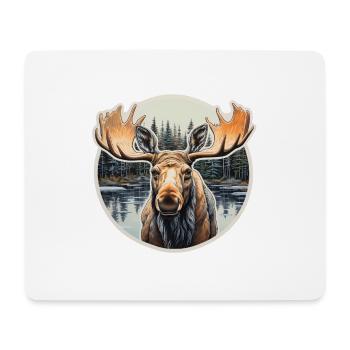 Moose in its natural environment - Mouse Pad (horizontal) - white - Front