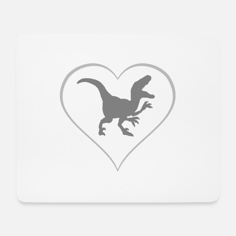 Dinosaurier - Mousepad (Querformat) - Weiß