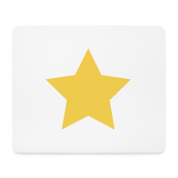 Stern Gelb - Mousepad (Querformat) - Weiß - Vorne