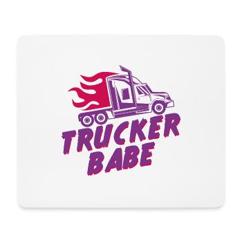 Trucker babe LKW-fahrer Geschenk - Mousepad (Querformat) - Weiß - Vorne