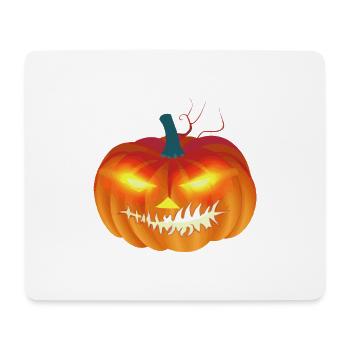 Pumpkin face with shining eyes Halloween - Mouse Pad (horizontal) - white - Front