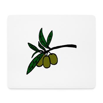 Olive branch - Mouse Pad (horizontal) - white - Front
