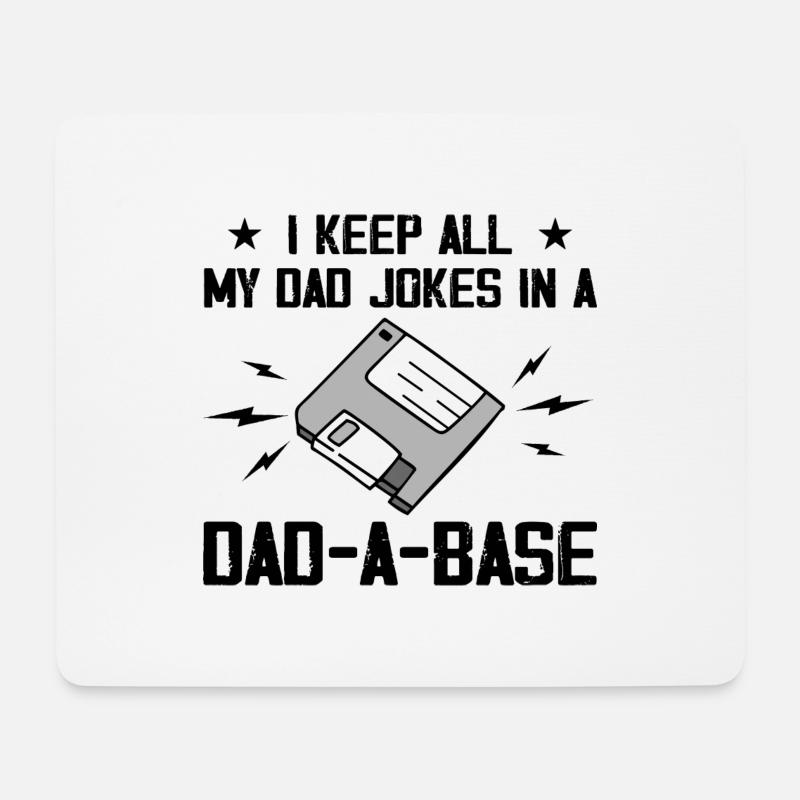 Ich bewahre alle meine Dad-Witze in einer Dad-A-Base auf - Vintage - Mousepad (Querformat) - Weiß