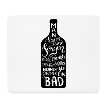 Sorgen baden - Mousepad (Querformat) - Weiß - Vorne