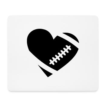 AMERICAN FOOTBALL HERZ - Mousepad (Querformat) - Weiß - Vorne