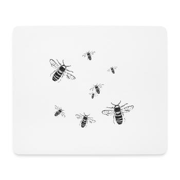 Bees - Mouse Pad (horizontal) - white - Front