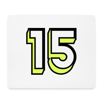 15. 15 JAHRE. 15-JÄHRIGES JUBILÄUM. GEBURTSTAG 15 JAHRE. - Mousepad (Querformat) - Weiß - Vorne