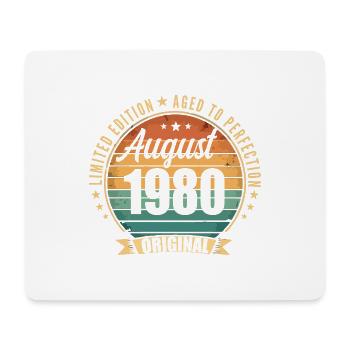 Vintage August 1980 Anniversary Limited Edition - Mouse Pad (horizontal) - white - Front
