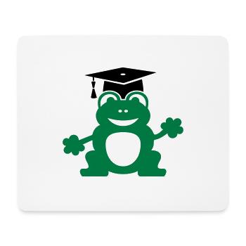 Frosch Promotion Doktorhut Medizin Tiermedizin - Mousepad (Querformat) - Weiß - Vorne