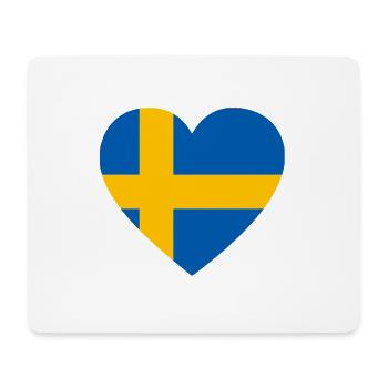 Coeur Suède Scandinavie amour - Tapis de souris (format paysage) - blanc - Devant