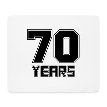 70 ans - Tapis de souris (format paysage) - blanc - Devant