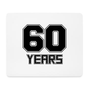 60 ans - Tapis de souris (format paysage) - blanc - Devant