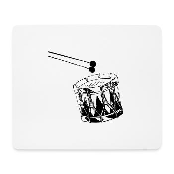 Trommel Schlagzeug - Orchester - I love Music - Mousepad (Querformat) - Weiß - Vorne
