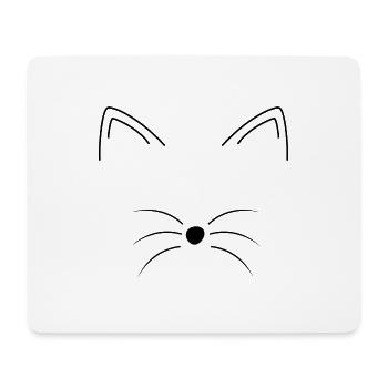 Chat - Tapis de souris (format paysage) - blanc - Devant