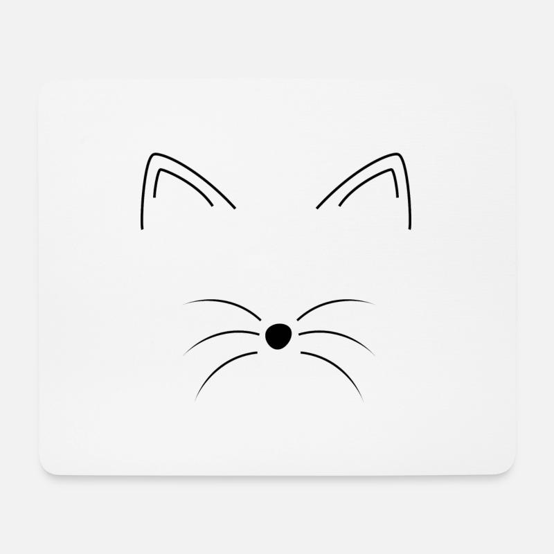 Katze - Mousepad (Querformat) - Weiß