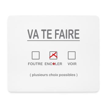 Va te faire - Tapis de souris (format paysage) - blanc - Devant