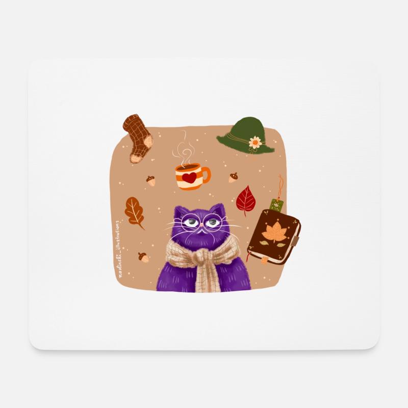 Endlich Herbst - Mousepad (Querformat) - Weiß