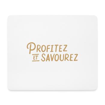 Profitez et savourez - Tapis de souris (format paysage) - blanc - Devant