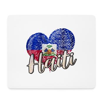Haïti Fierté Haïtienne Drapeau Jour du drapeau I Cadeau - Tapis de souris (format paysage) - blanc - Devant