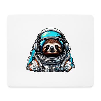 Astronaute / Espace / Animal / Paresseux / Vaisseau spatial - Tapis de souris (format paysage) - blanc - Devant