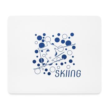 Skiing Ski - Mousepad (Querformat) - Weiß - Vorne