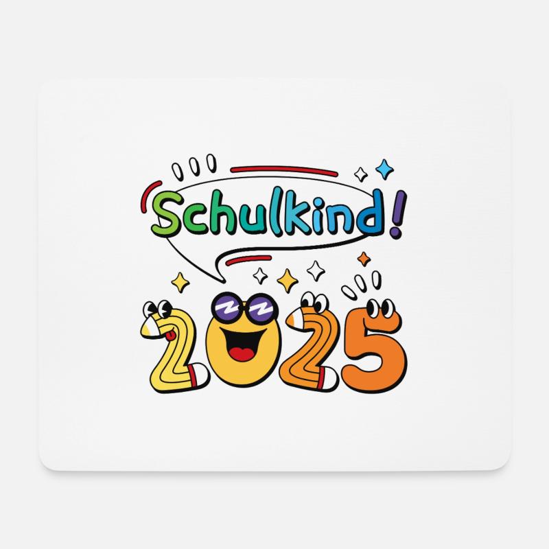Schulkind 2025 Einschulung Schulanfang - Mousepad (Querformat) - Weiß