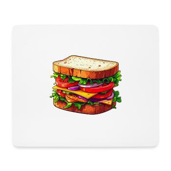 Sandwich - Tapis de souris (format paysage) - blanc - Devant