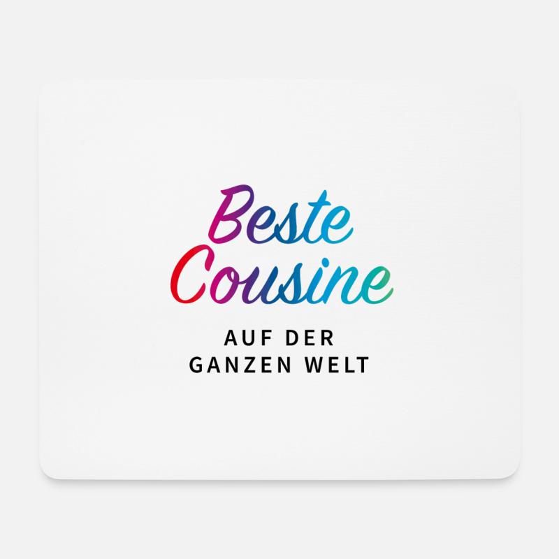 beste Cousine - Mousepad (Querformat) - Weiß