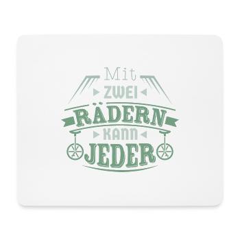 Einradfahrer fahren Einrad auf Unicycle - Mousepad (Querformat) - Weiß - Vorne
