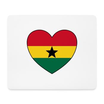 Cœur du drapeau du Ghana - Tapis de souris (format paysage) - blanc - Devant