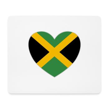 Jamaika Flagge Herz - Mousepad (Querformat) - Weiß - Vorne