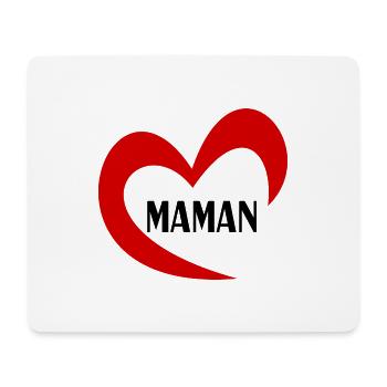 MAMAN. FÊTE DES MÈRES. BONNE FÊTE MAMAN. JE T'AIME - Tapis de souris (format paysage) - blanc - Devant