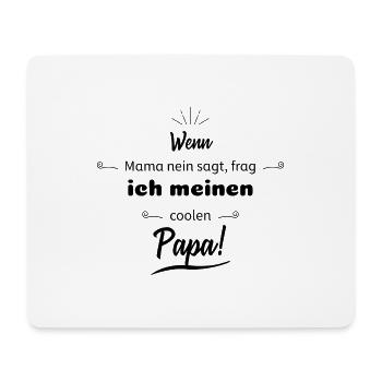 lustige Sprüche cooler papa - Mousepad (Querformat) - Weiß - Vorne