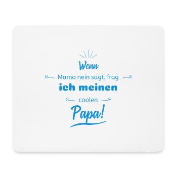 lustige sprüche cooler papa - Mousepad (Querformat) - Weiß - Vorne