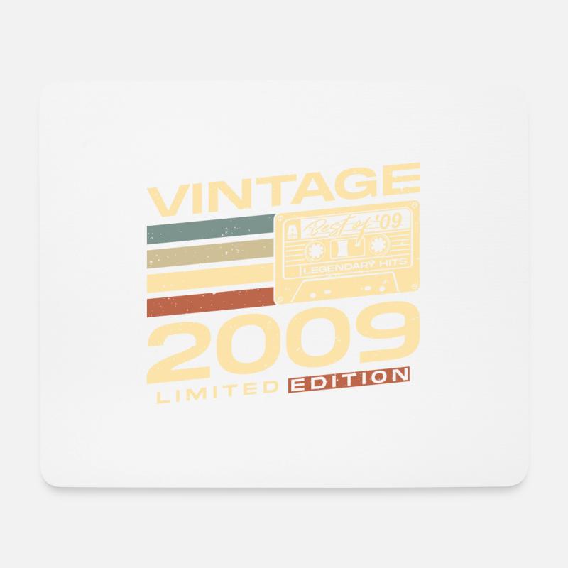 Original 2009 Jahrgang Retro Geburtstag Geschenk - Mousepad (Querformat) - Weiß