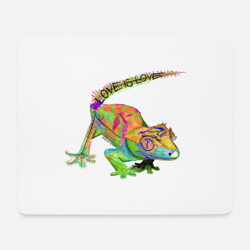 Liebe ist Liebe Chamäleon - Mousepad (Querformat) - Weiß