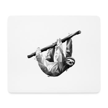 Das Faultier im polygonalen Stil - Mousepad (Querformat) - Weiß - Vorne