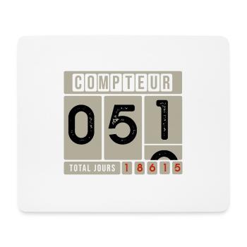 51 ANS AU COMPTEUR, anniversaire 51 ans - Tapis de souris (format paysage) - blanc - Devant