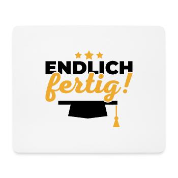 Endlich fertig Schule Geschenk Abschluss - Mousepad (Querformat) - Weiß - Vorne